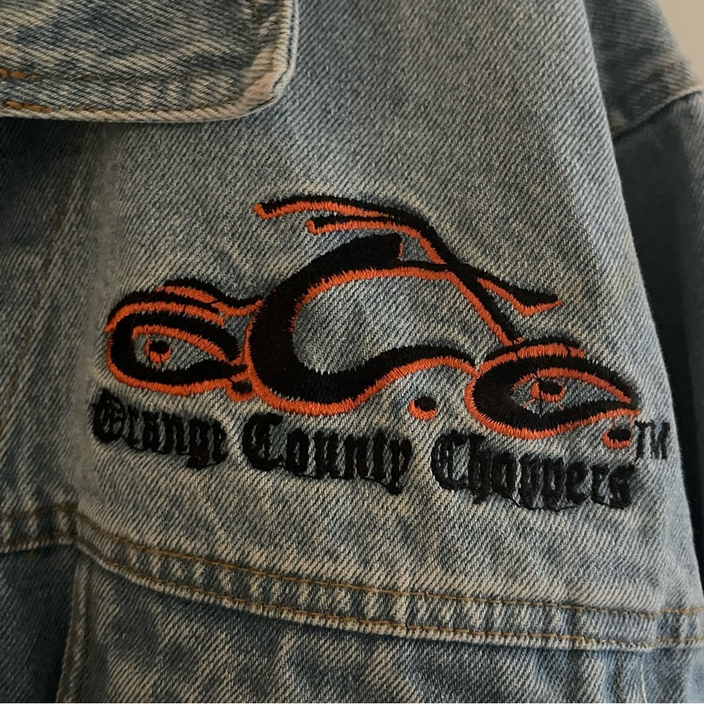 Vintage Authentic Original Orange County Choppers Denim Embroidered Jean Jacket - Picture 17 of 17
